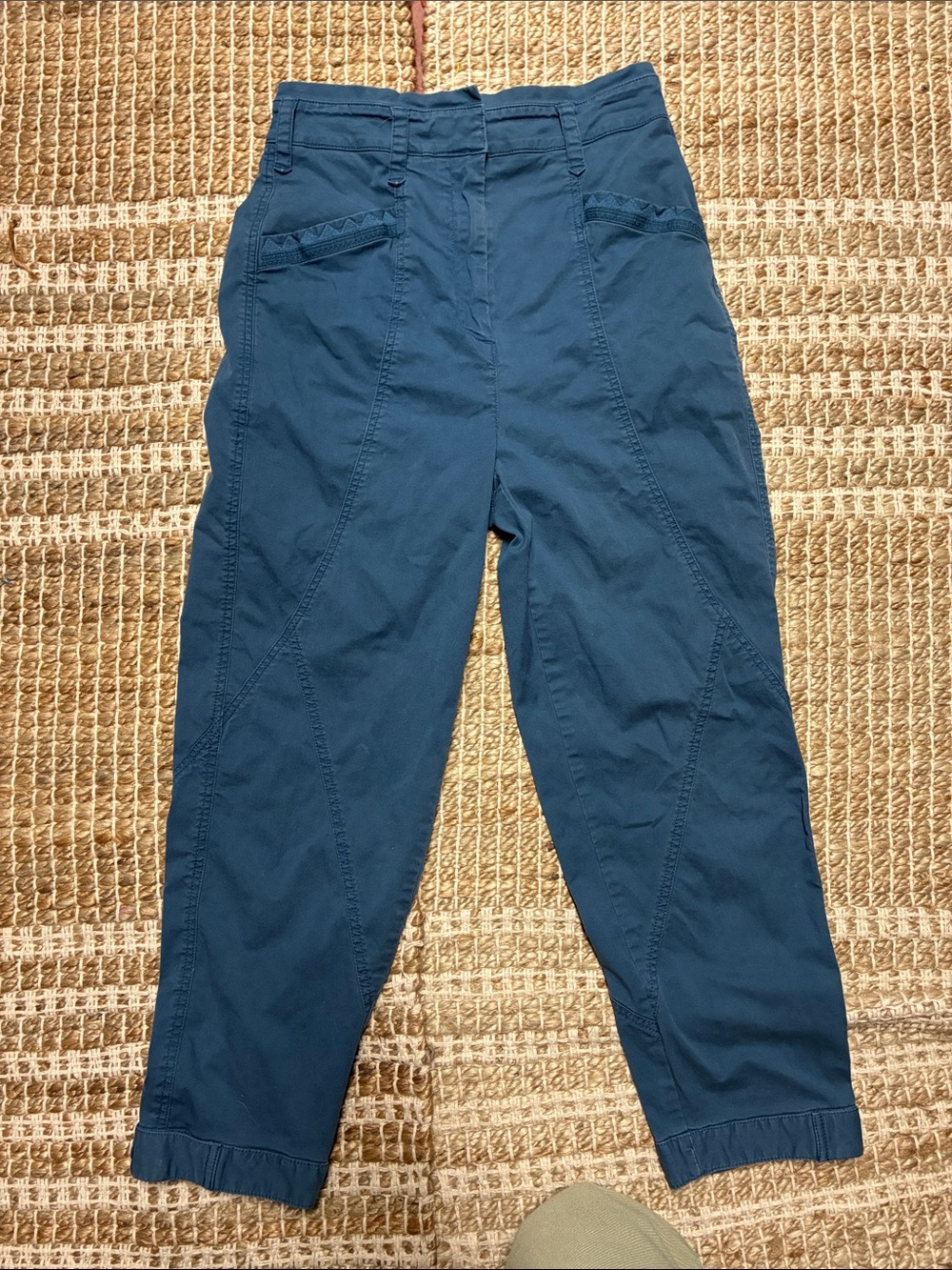 By Anthropology high waisted cropped utility pants. Gently used.
